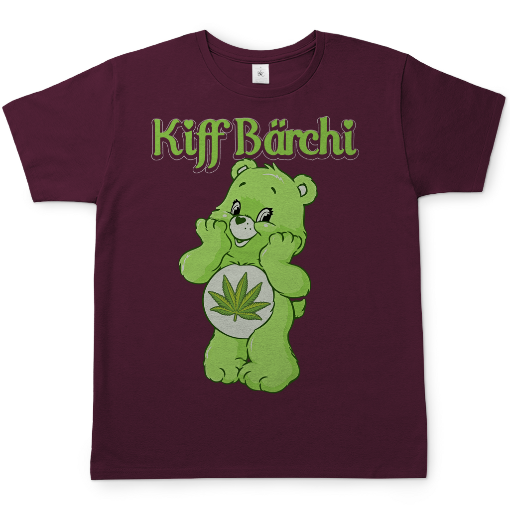 Kiff Bärchi Glücksbärchi Herren Shirt in Burgundy Rot