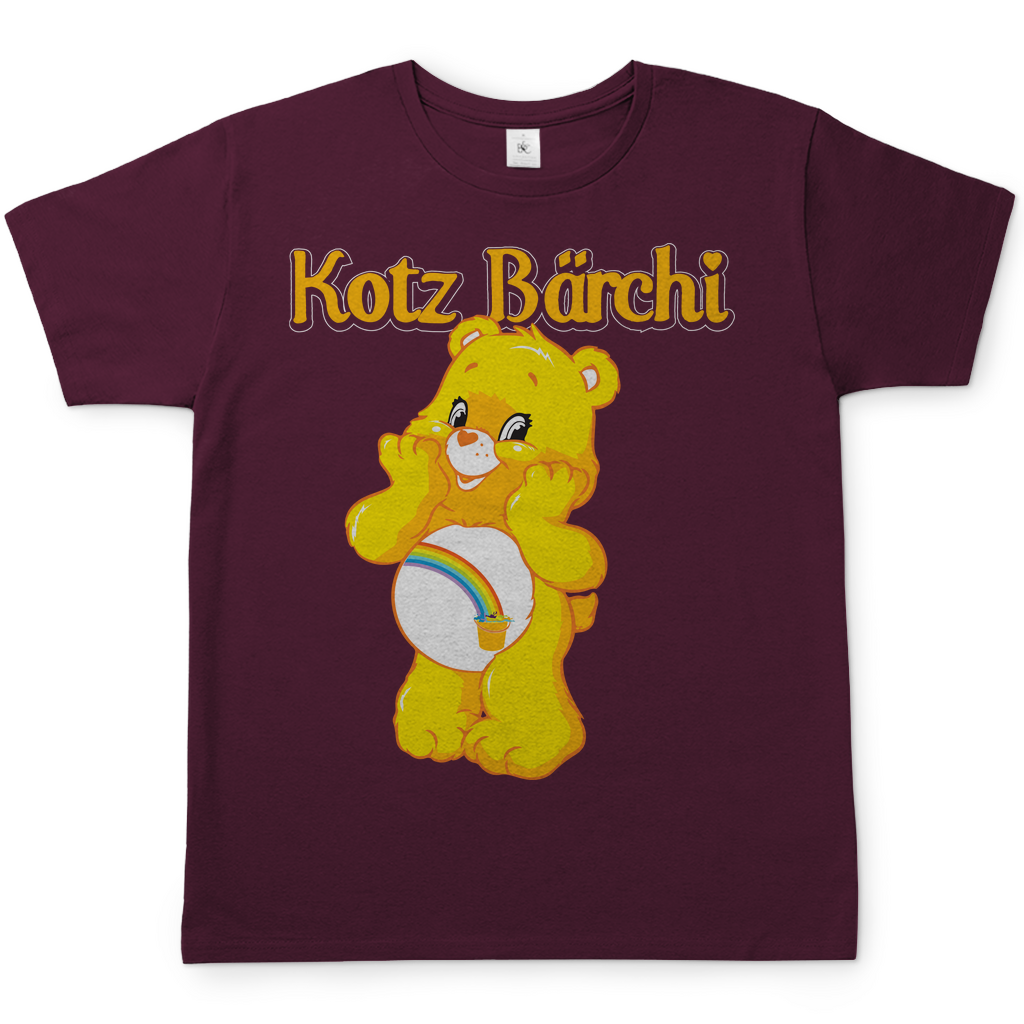 Kotz Glücksbärchi Herren Shirt in burgundy rot
