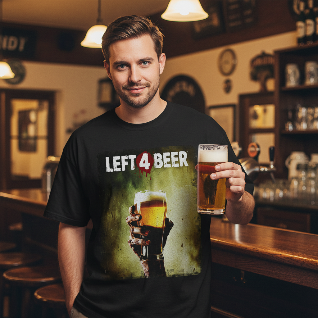 Left 4 Beer Left 4 Dead - Herren T-Shirt