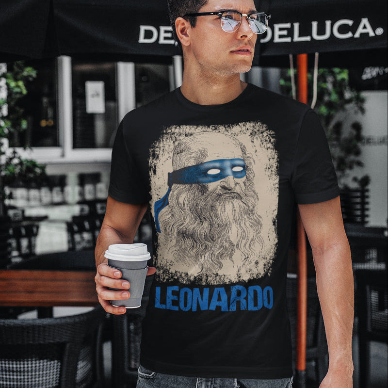 Leonardo Shirt für Männer – Renaissance trifft Teenage Mutant Ninja Turtles