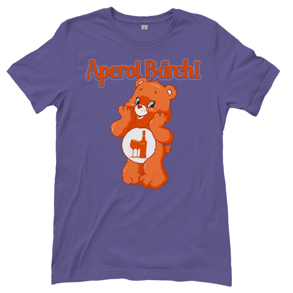 Lila Aperol Bärchi Glücksbärchi Damenshirt mit Flasche und Glas