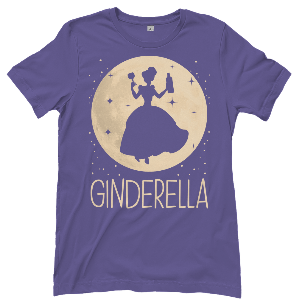 Lila Damenshirt mit Ginderella Prinzessin Design