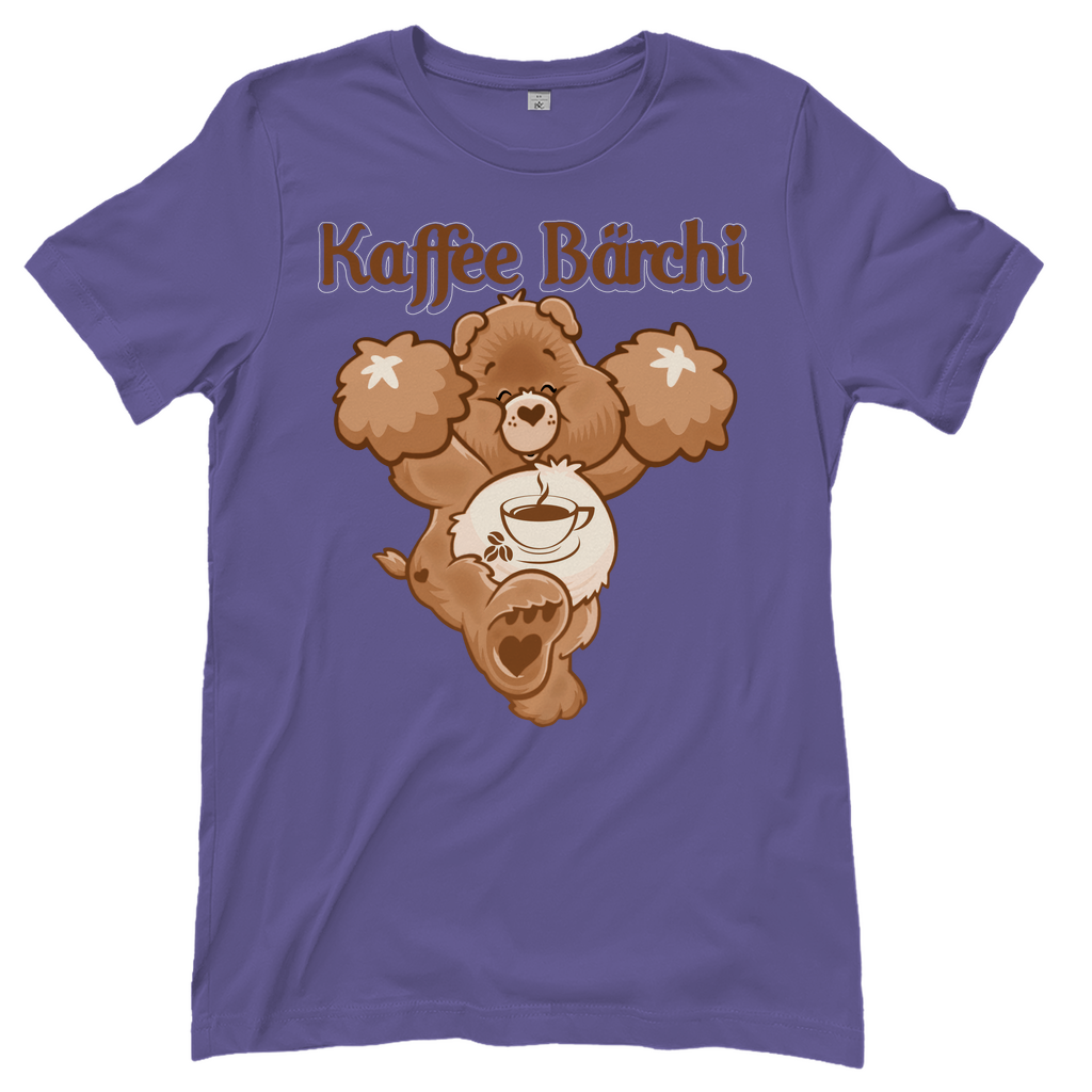 Lila Damenshirt mit Kaffee Bärchi Design