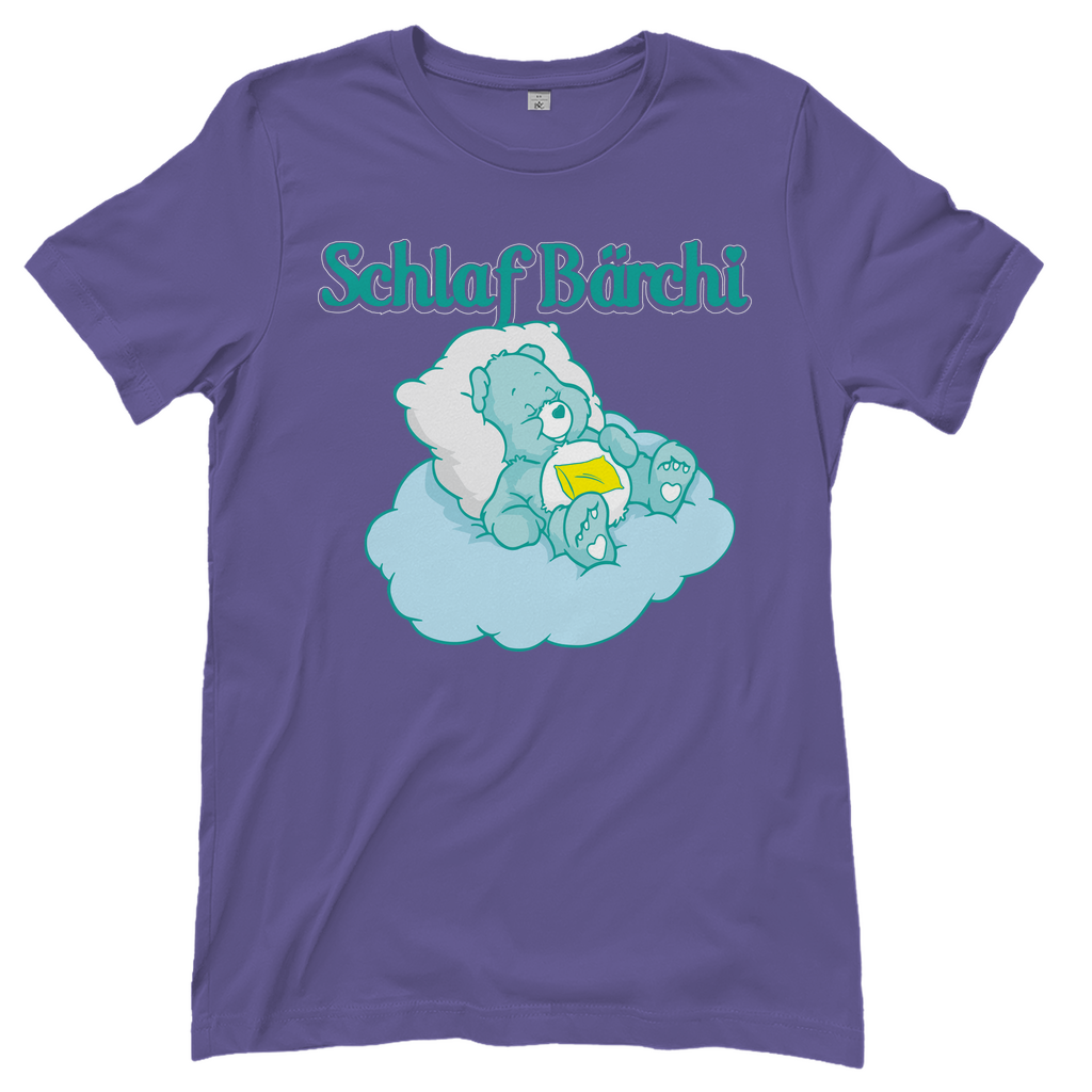 Lila Damenshirt mit Schlaf Bärchi Design