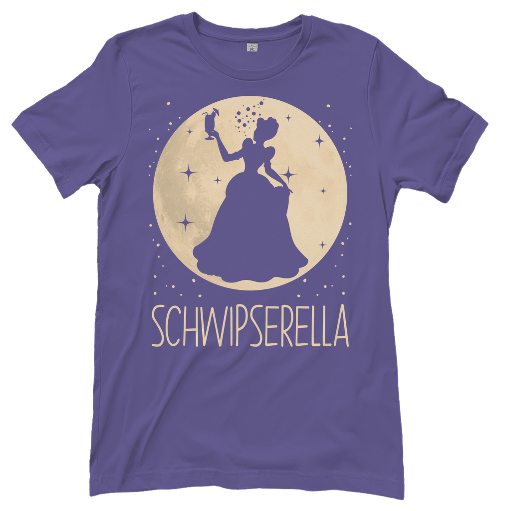 Lila Damenshirt mit Schwipserella Prinzessin Design