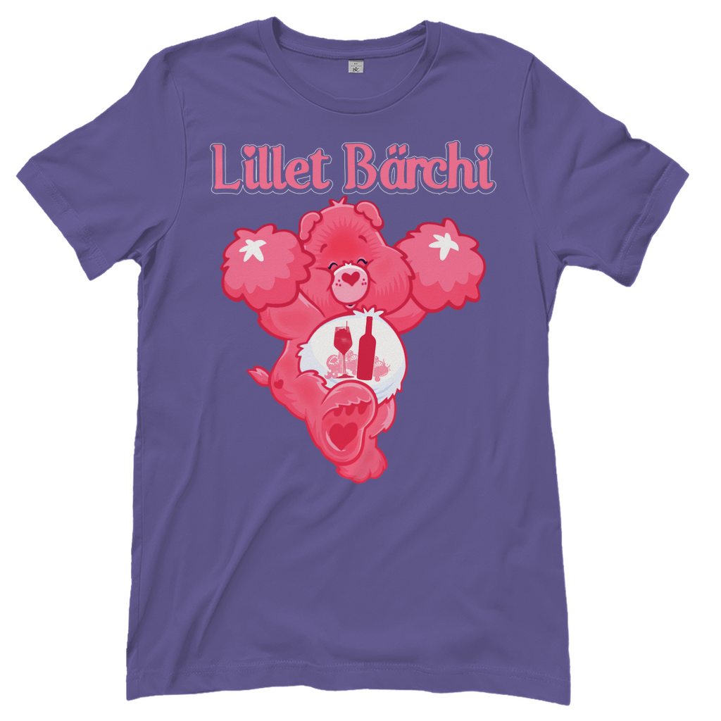 Lila Lillet Bärchi Glücksbärchi Damenshirt mit Lillet Flasche und Glas