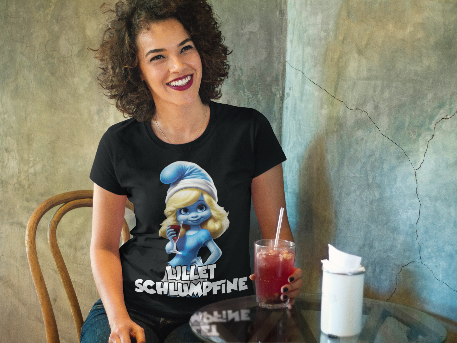 Lillet Schlumpfine Grafik - Damenshirt