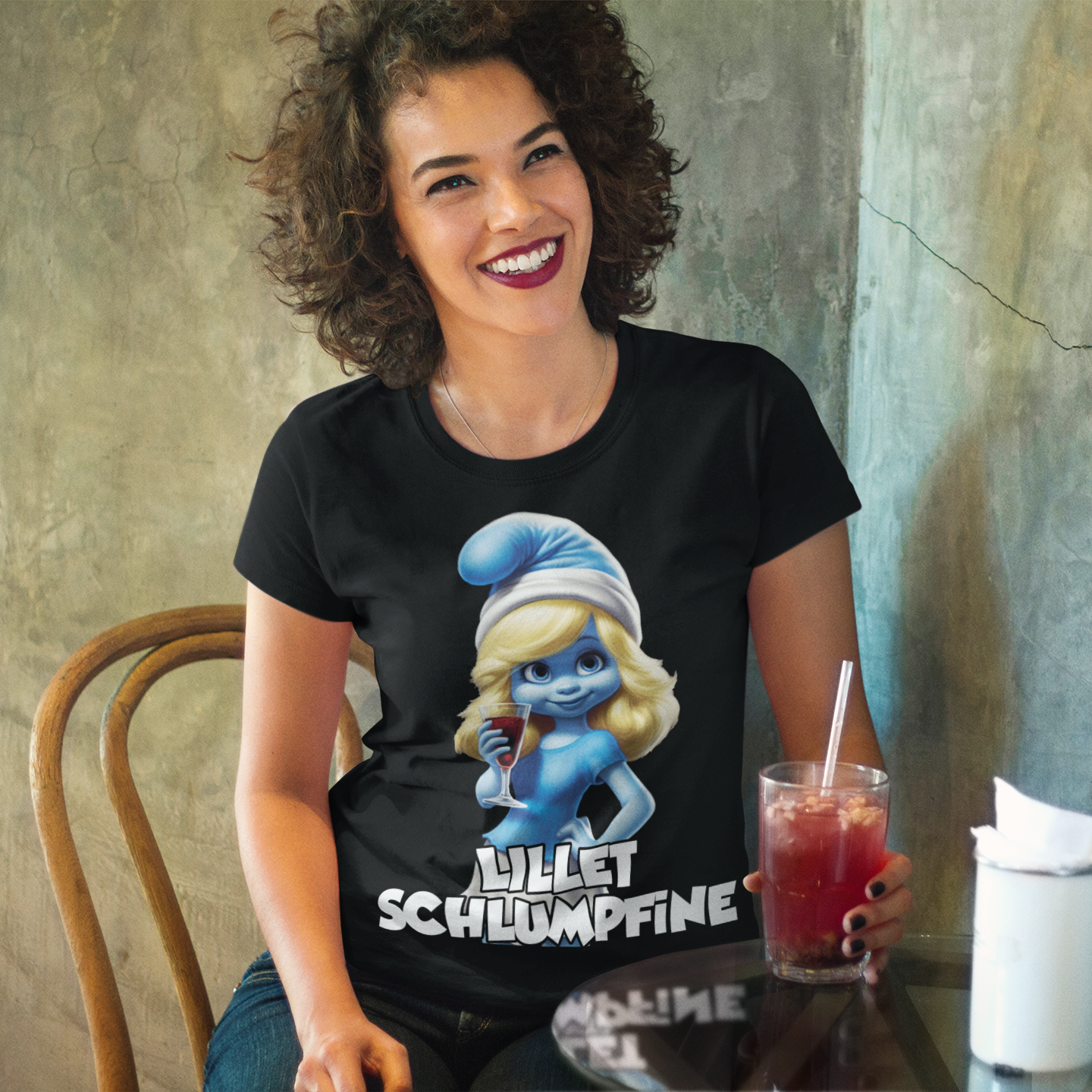 Lillet Schlumpfine Grafik - Damenshirt