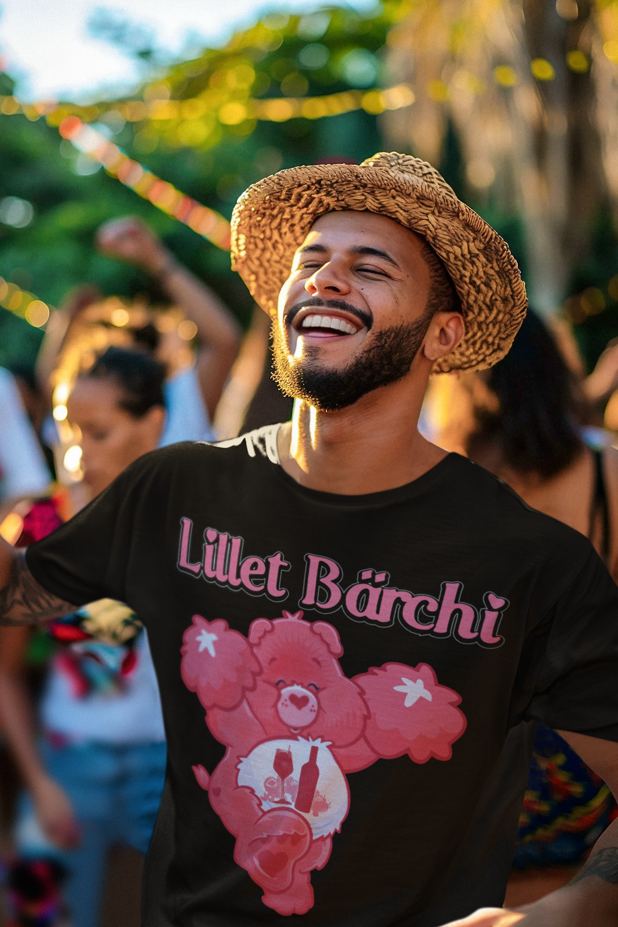 Lillet Bärchi Glücksbärchi Herren Shirt mit Model