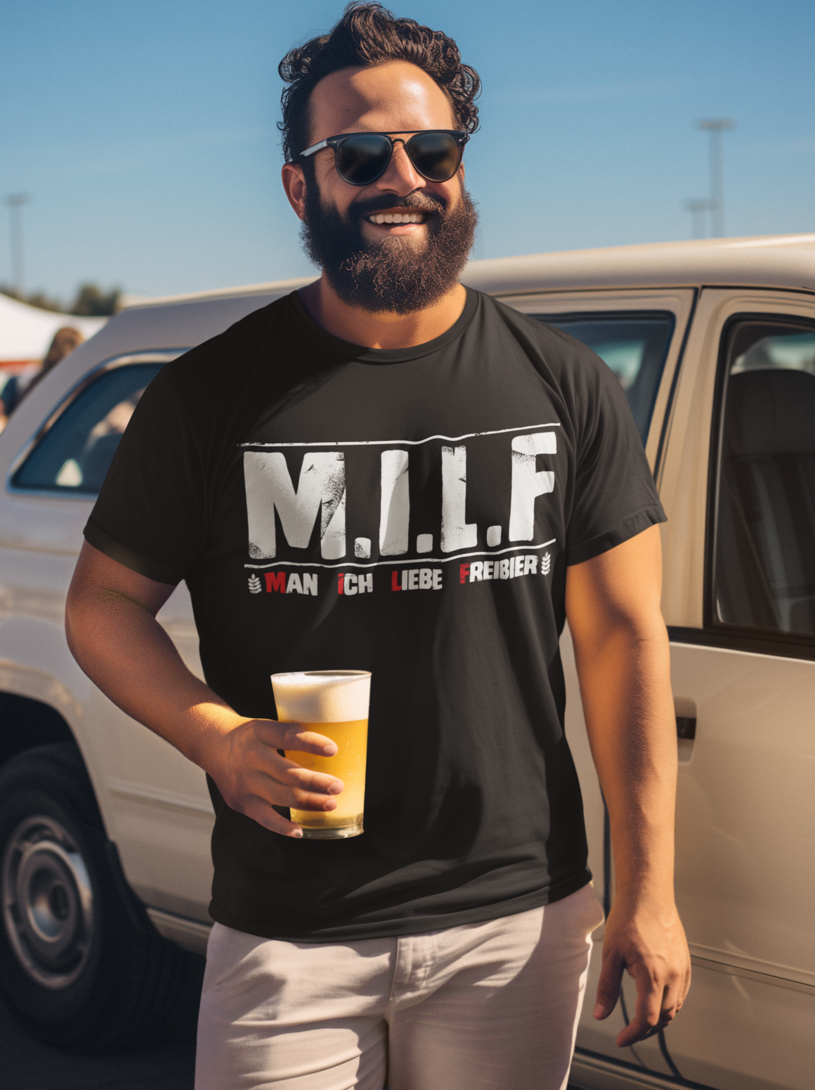 M.I.L.F Man ich liebe Freibier - Herren Premium Bio T-Shirt