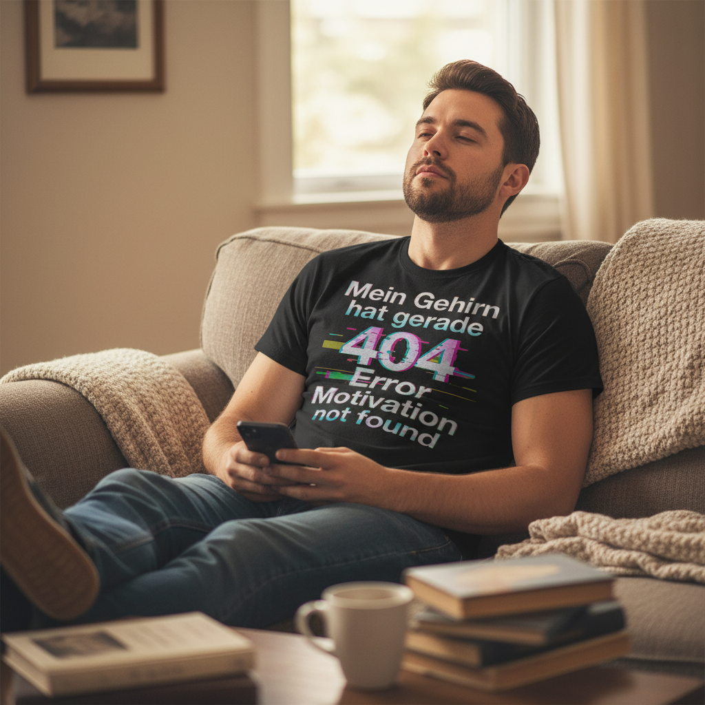 Mein Gehirn hat gerade 404 Error motivation not found - Herren T-Shirt