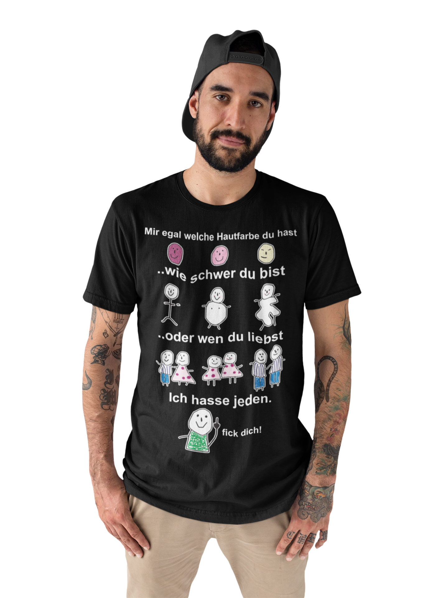 Mir egal welche Hautfarbe du hast - Herren Shirt