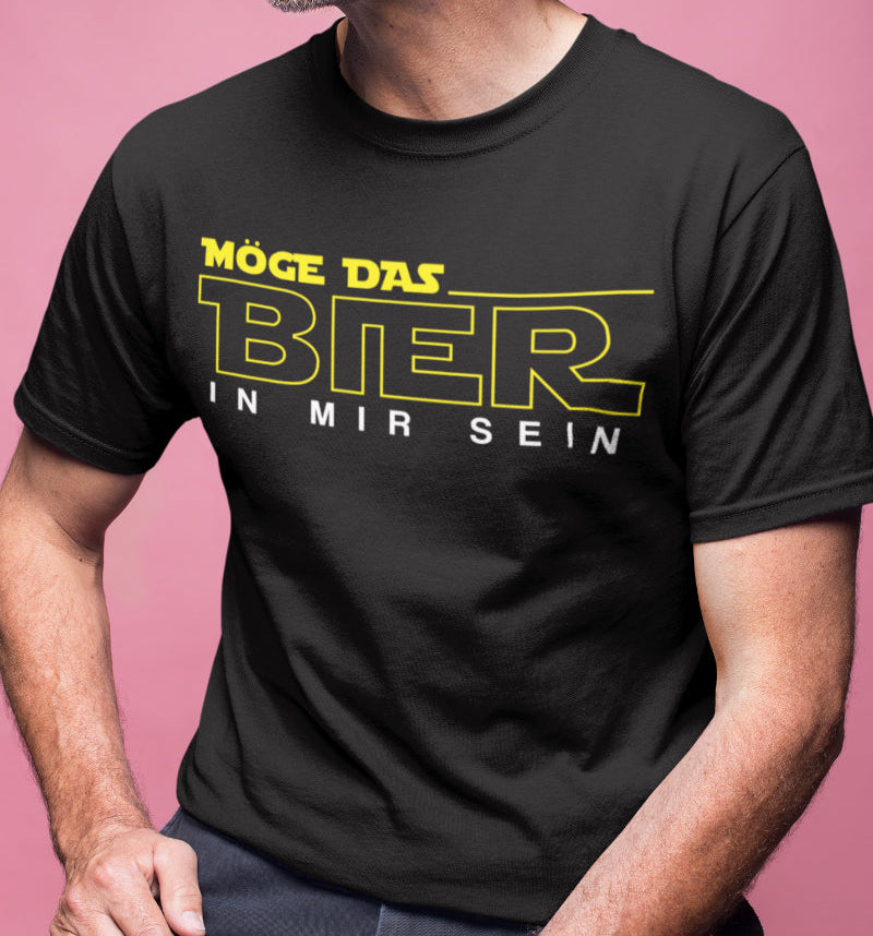Bier Spruch Shirt Herren – Lustiges Design Möge das Bier in mir sein