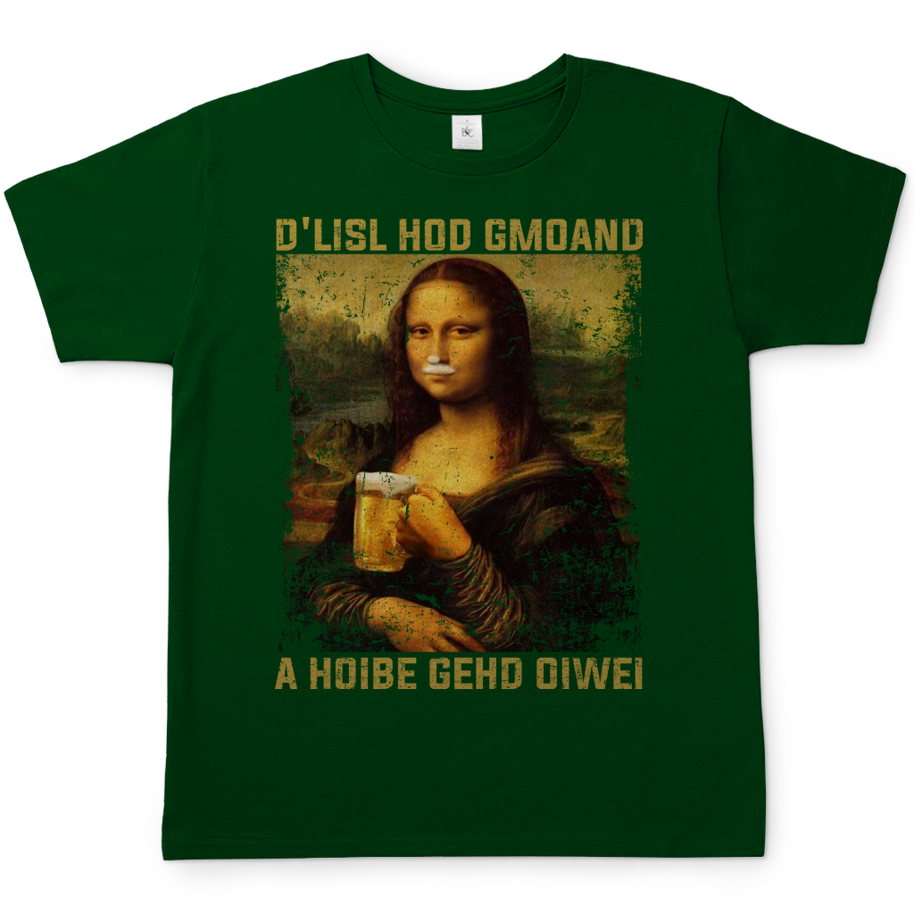 Mona Lisa Bier Herren Shirt in bottle grün