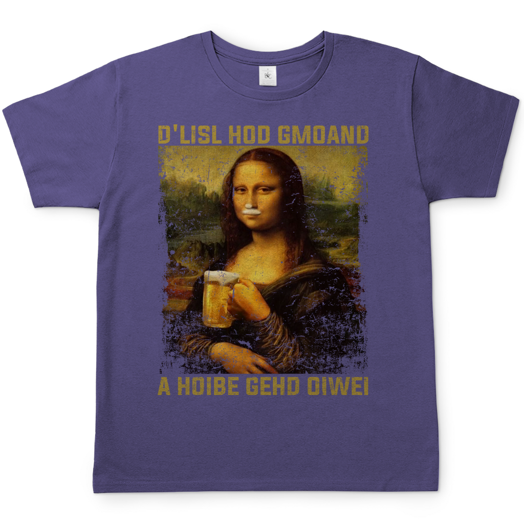 Mona Lisa Bier Herren Shirt in millennial lila
