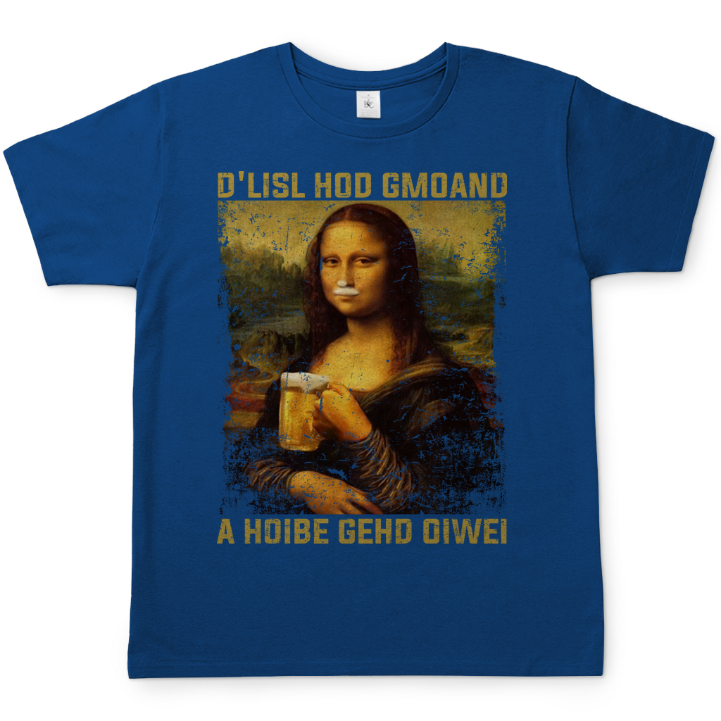 Mona Lisa Bier Herren Shirt in royal blau