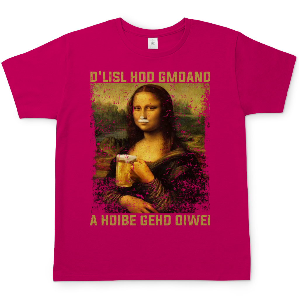 Mona Lisa Bier Herren Shirt in sorbet rosa