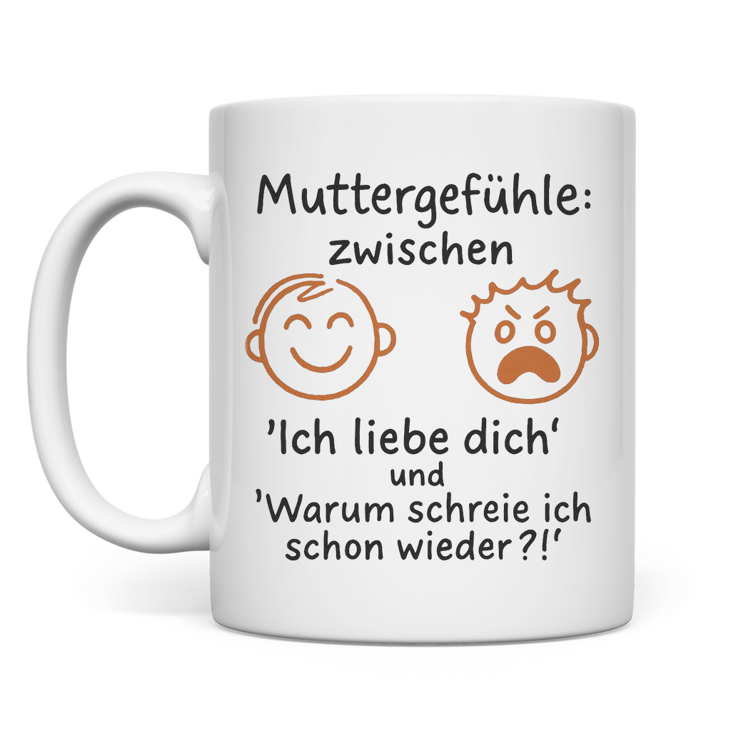Zwischen Ich liebe dich & Warum schreie ich schon wieder - Tasse White