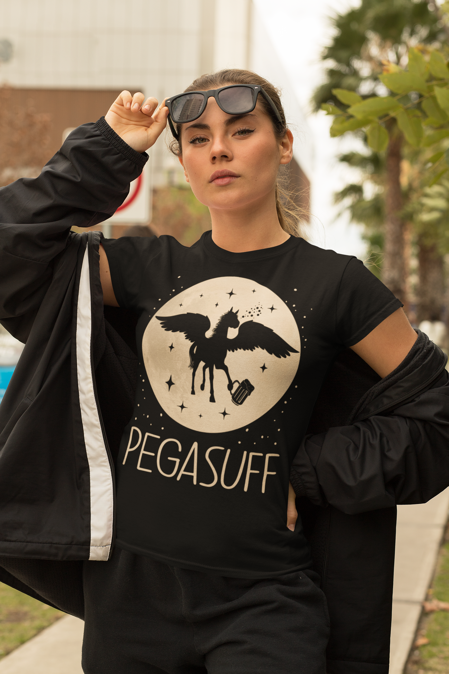 Pegasuff Pegasus Mond Prinzessin - Damen Premium Bio T-Shirt