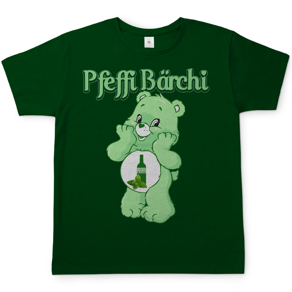Pfeffi Bärchi Glücksbärchi Herren Shirt in Bottle Grün