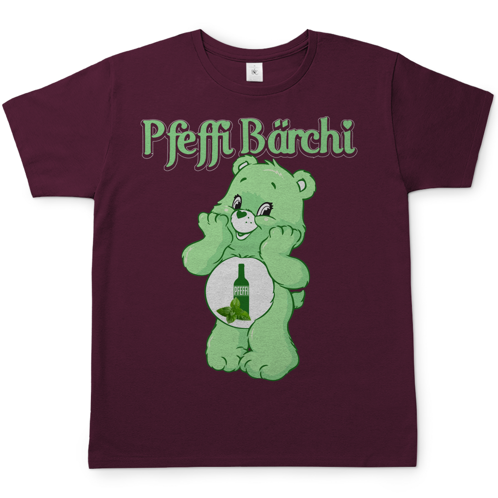 Pfeffi Bärchi Glücksbärchi Herren Shirt in Burgundy Rot