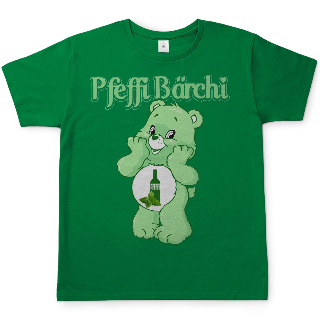 Pfeffi Bärchi Glücksbärchi Herren Shirt in Kelly Grün