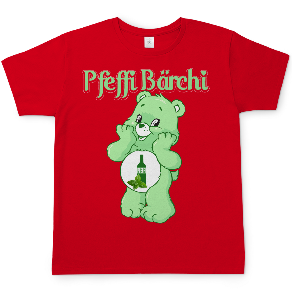 Pfeffi Bärchi Glücksbärchi Herren Shirt in Rot