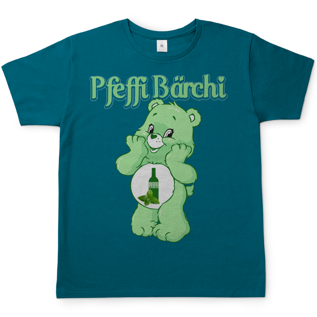 Pfeffi Bärchi Glücksbärchi Herren Shirt in Stein Blau