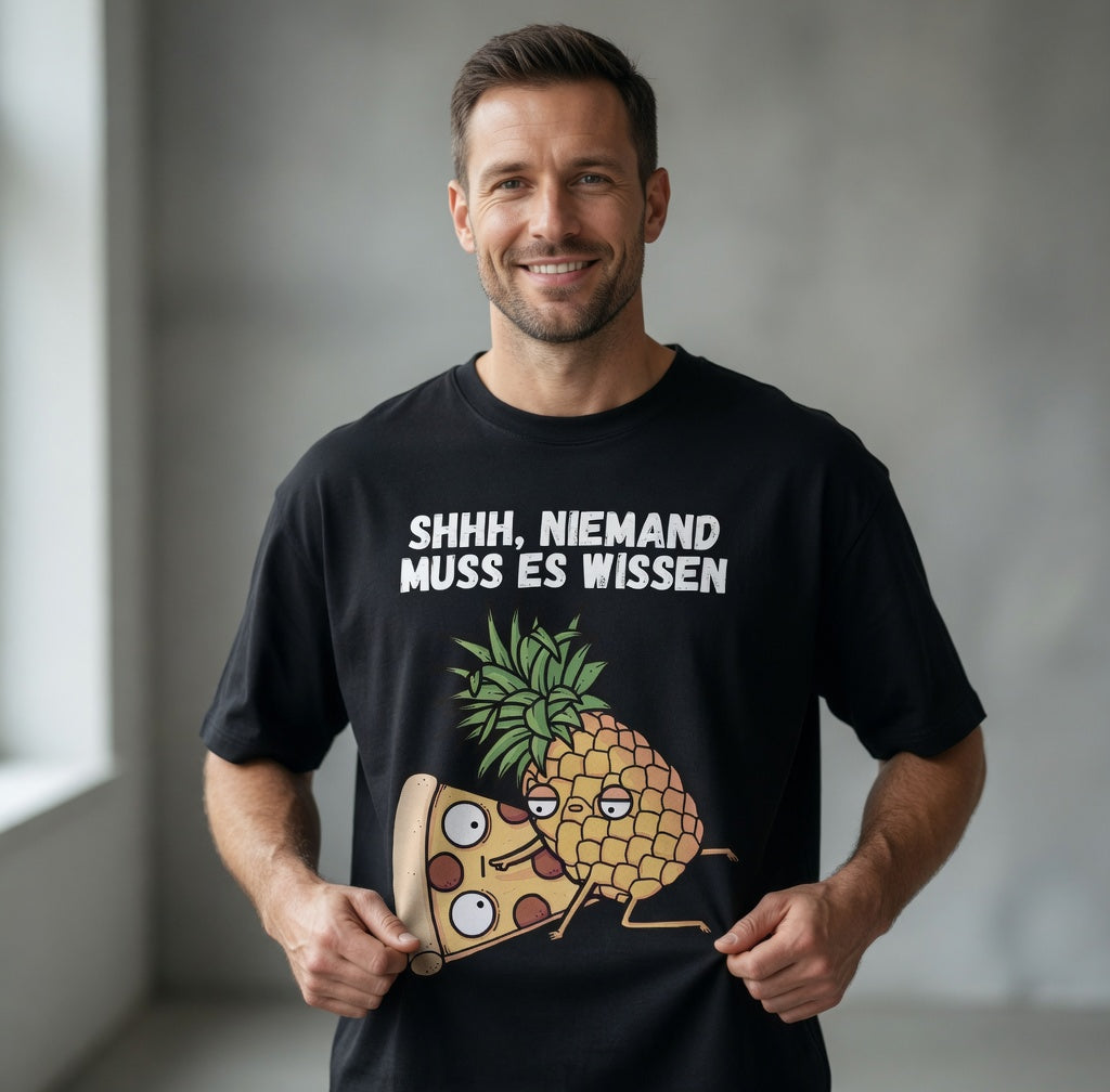 Pizza Hawaii Shhh niemand muss es wissen - Jack and Jones Oversize T-Shirt