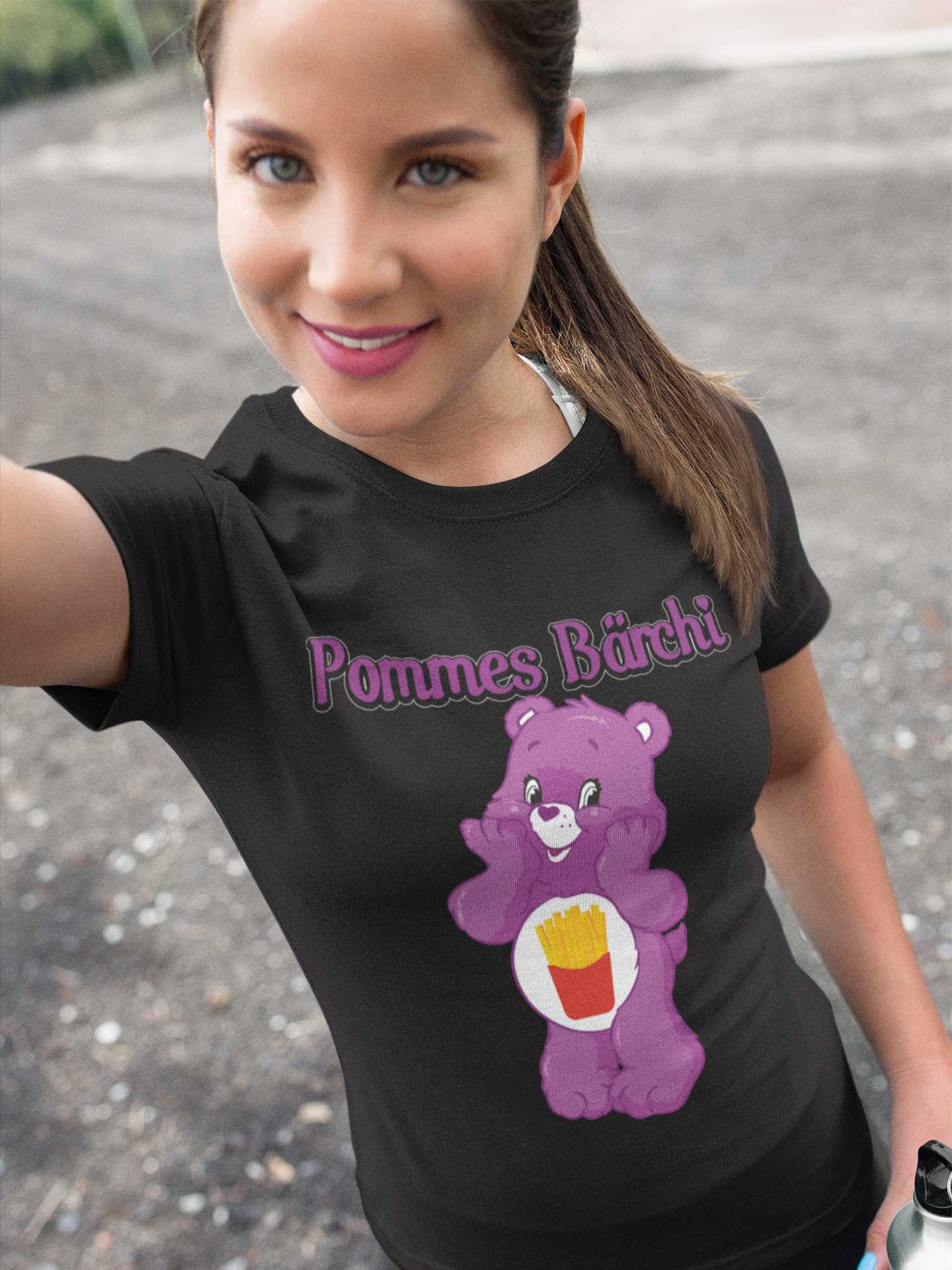 Pommes Bärchi - Glücksbärchi - Damen Premium Bio T-Shirt