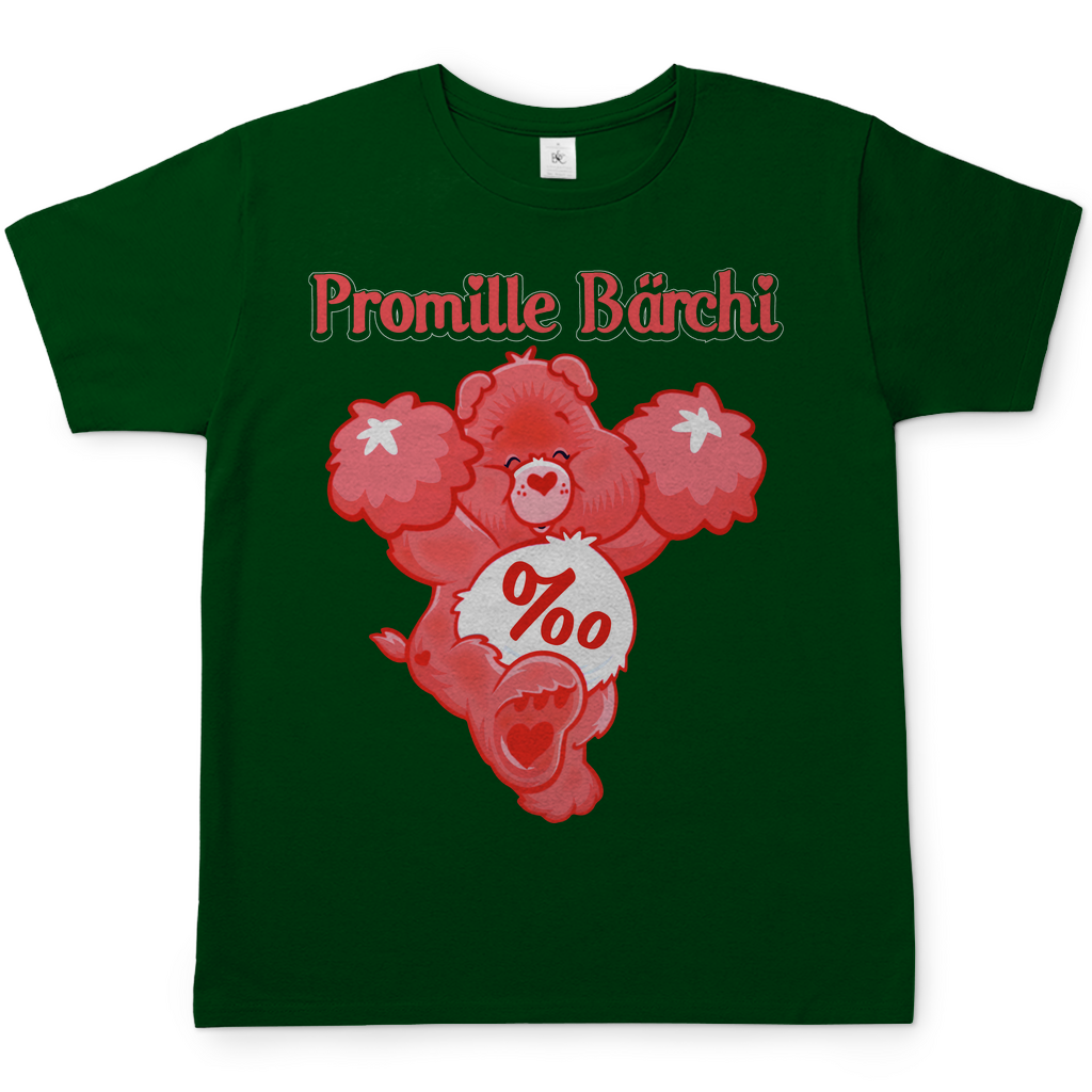 Promille Glücksbärchi Herren Shirt in bottle grün