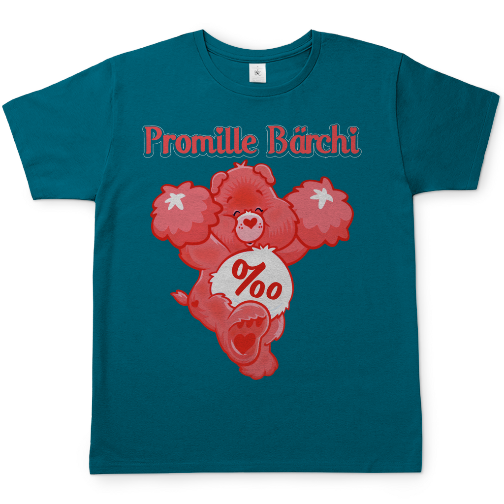 Promille Glücksbärchi Herren Shirt in diva blau
