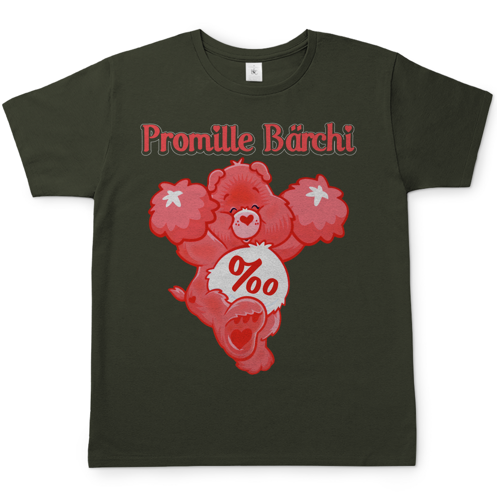 Promille Glücksbärchi Herren Shirt in khaki