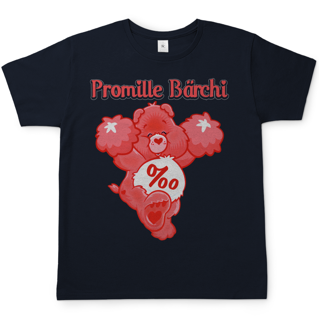 Promille Glücksbärchi Herren Shirt in navy blau
