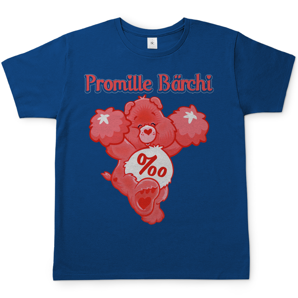 Promille Glücksbärchi Herren Shirt in royal blau