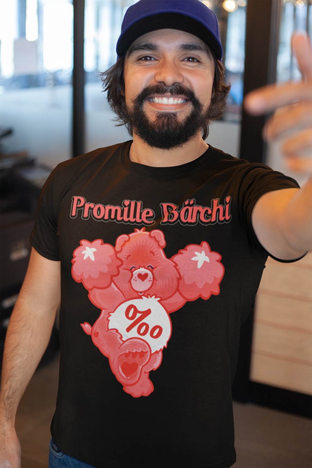 Promille Glücksbärchi Herren Shirt mit Model