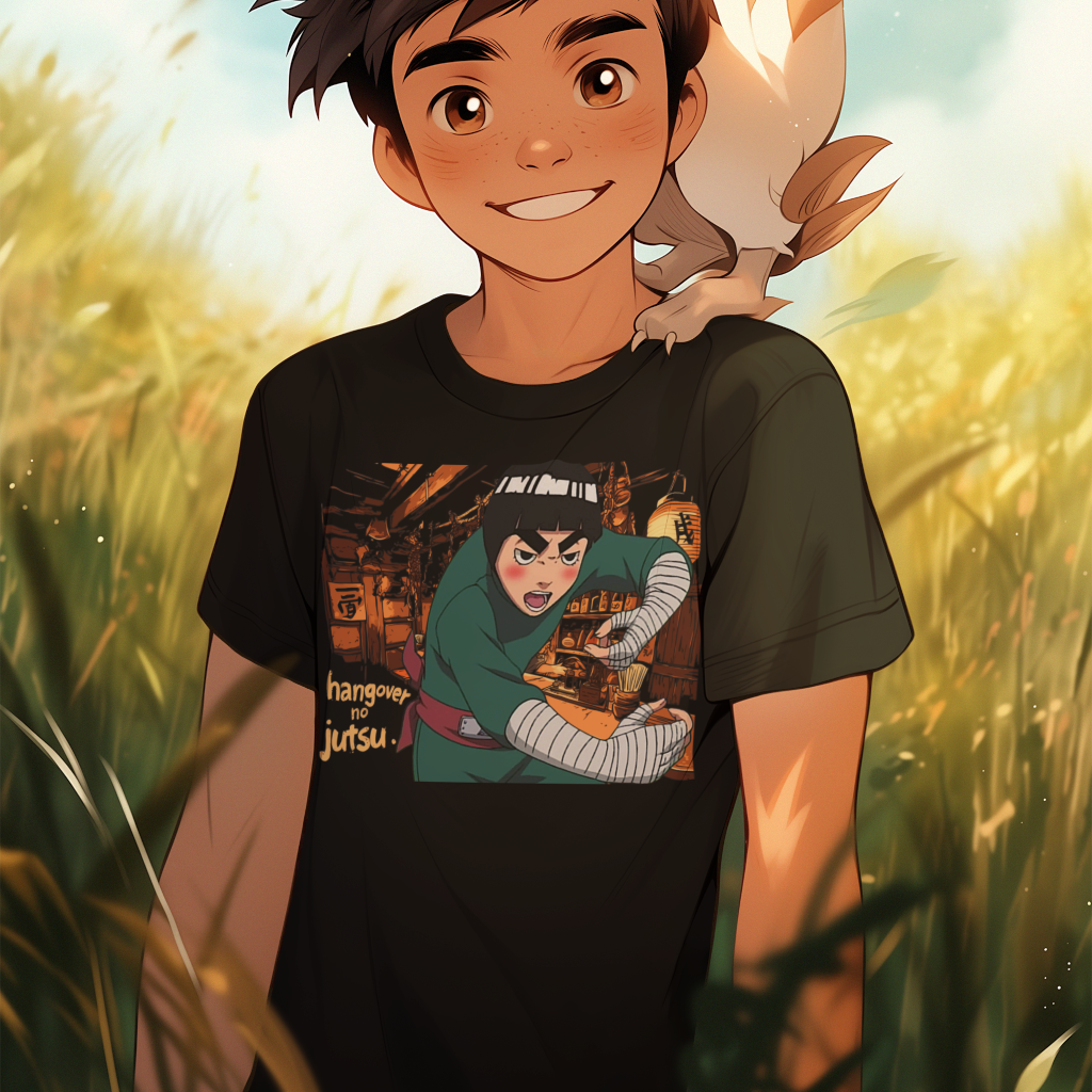 Rock Lee Naruto Hangover no Jutsu - Herren Shirt