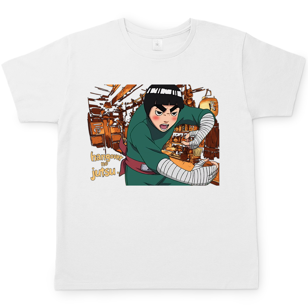 Rock Lee Naruto Hangover no Jutsu - Herren Shirt White