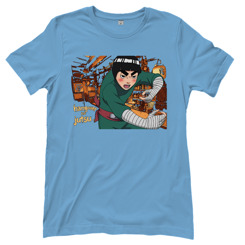 Rock Lee Naruto Hangover no Jutsu Damenshirt in Himmelblau