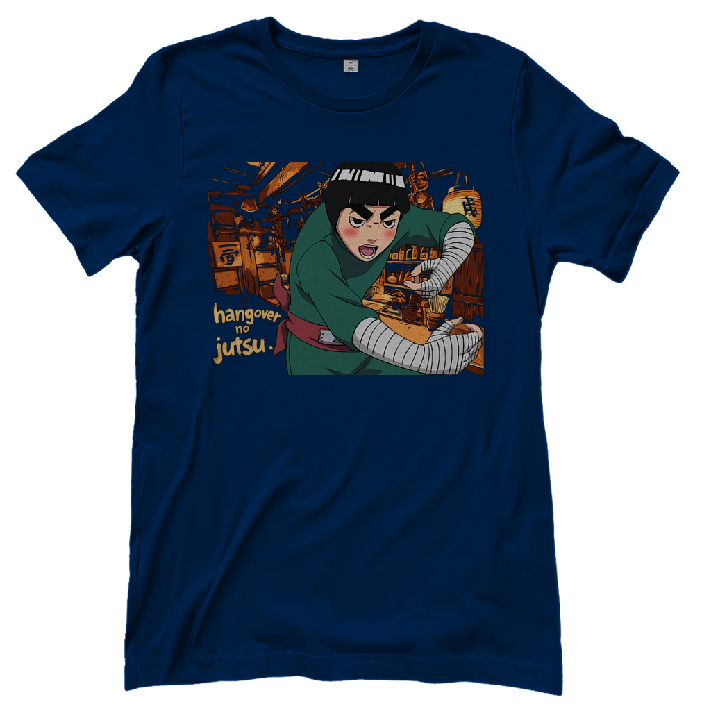 Rock Lee Naruto Hangover no Jutsu Damenshirt in Navy Blau
