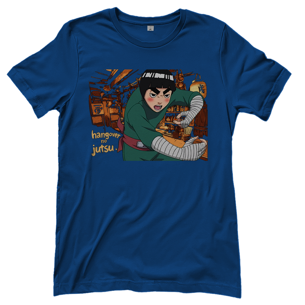Rock Lee Naruto Hangover no Jutsu Damenshirt in Royal Blau