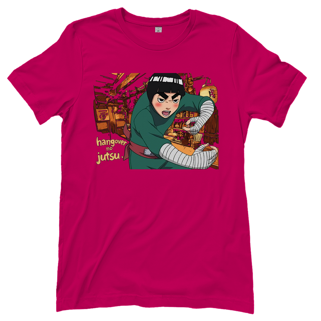 Rock Lee Naruto Hangover no Jutsu Damenshirt in Sorbet Rosa