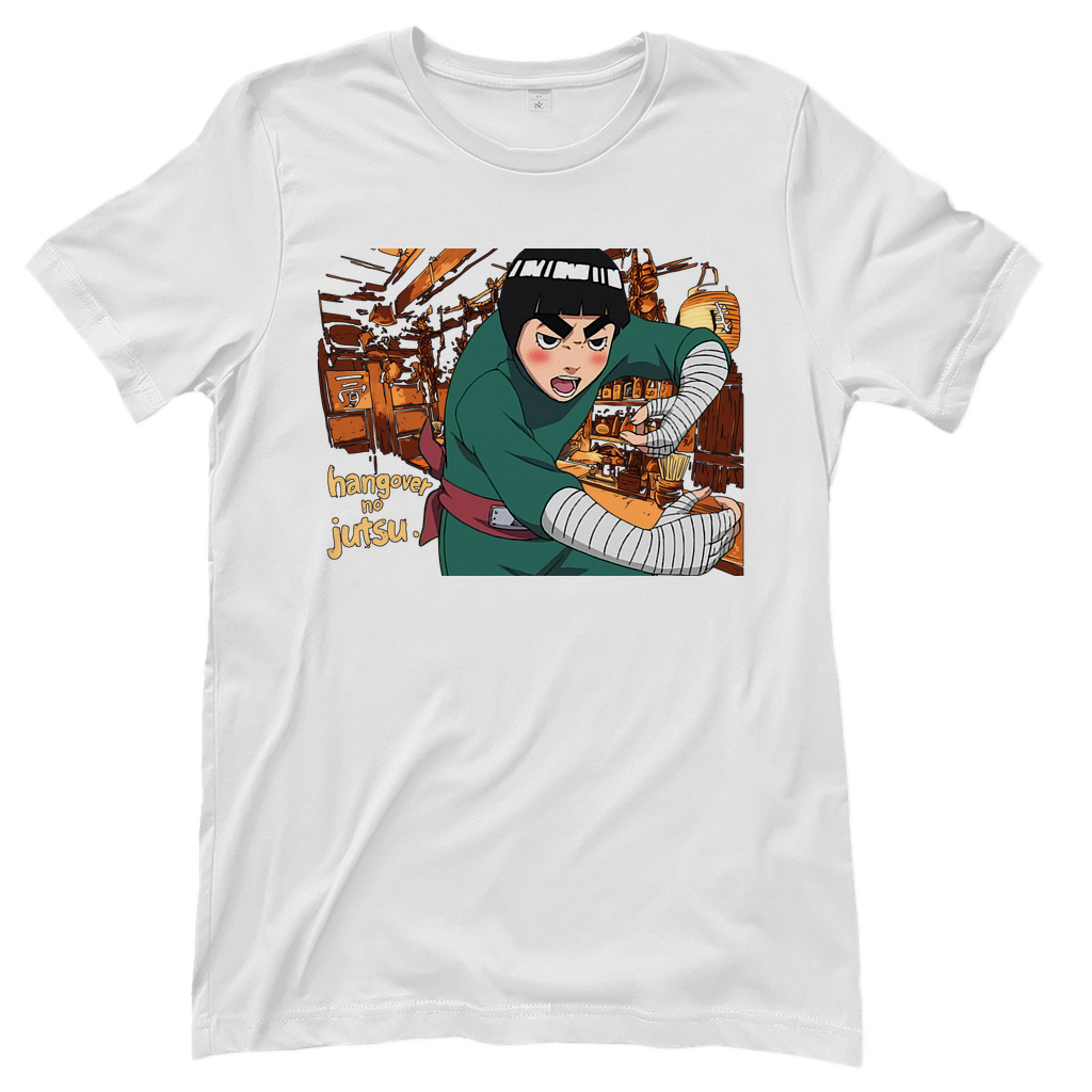 Rock Lee Naruto Hangover no Jutsu Damenshirt in Weiß