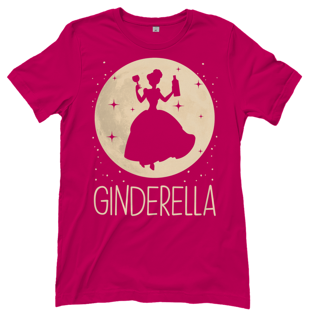 Rosa Damenshirt mit Ginderella Prinzessin Design