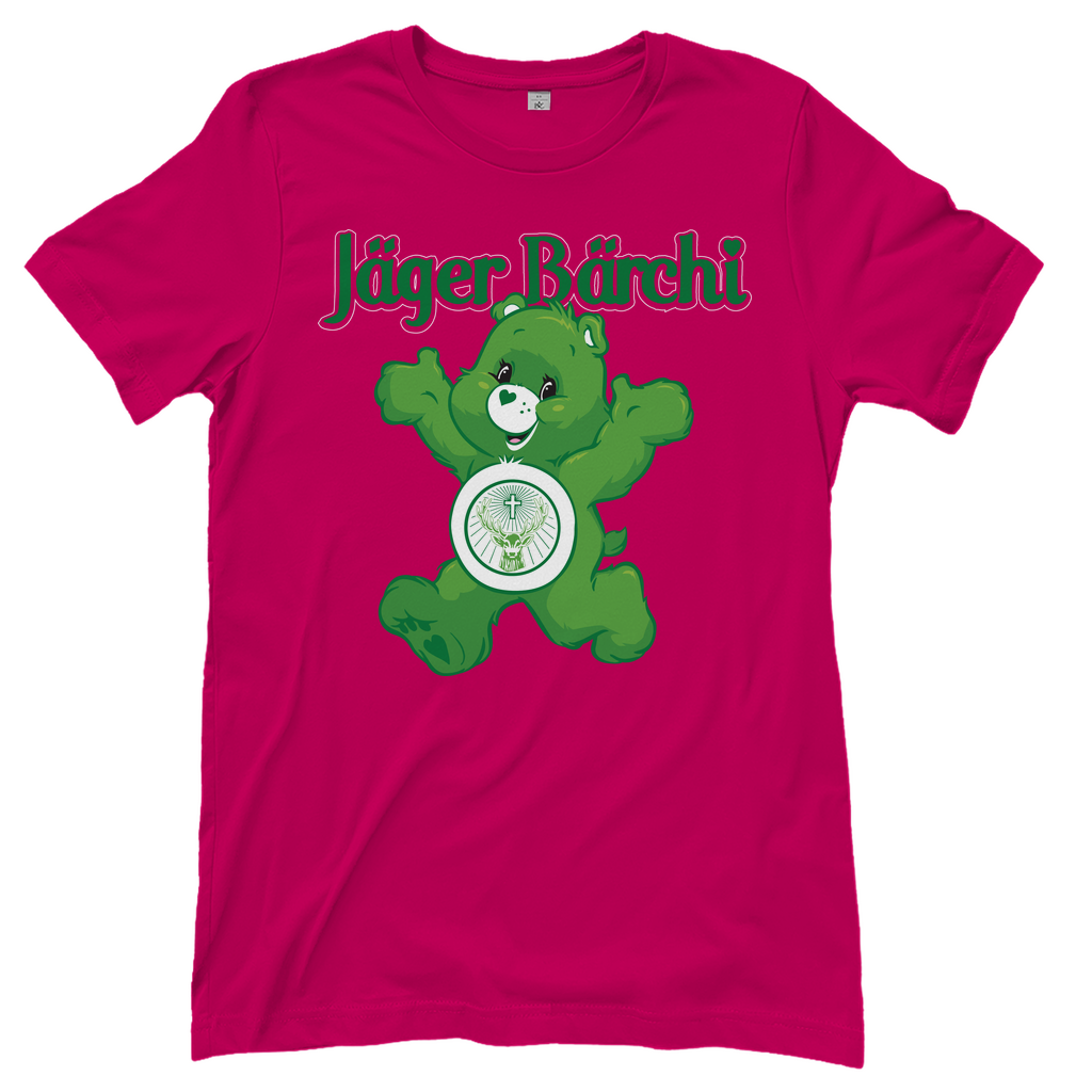 Rosa Damenshirt mit Jägermeister Bärchi Design