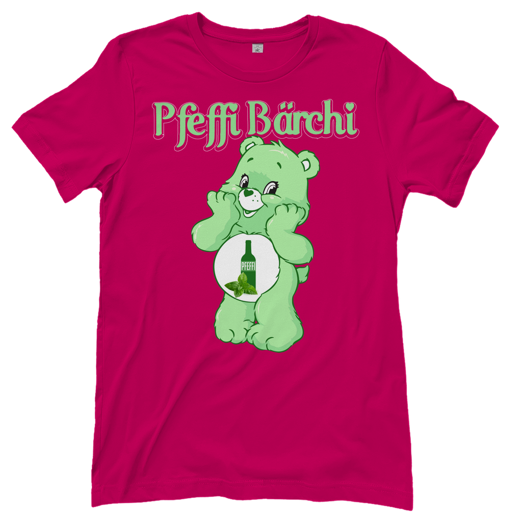 Rosa Damenshirt mit Pfeffi Bärchi Glücksbärchi Design