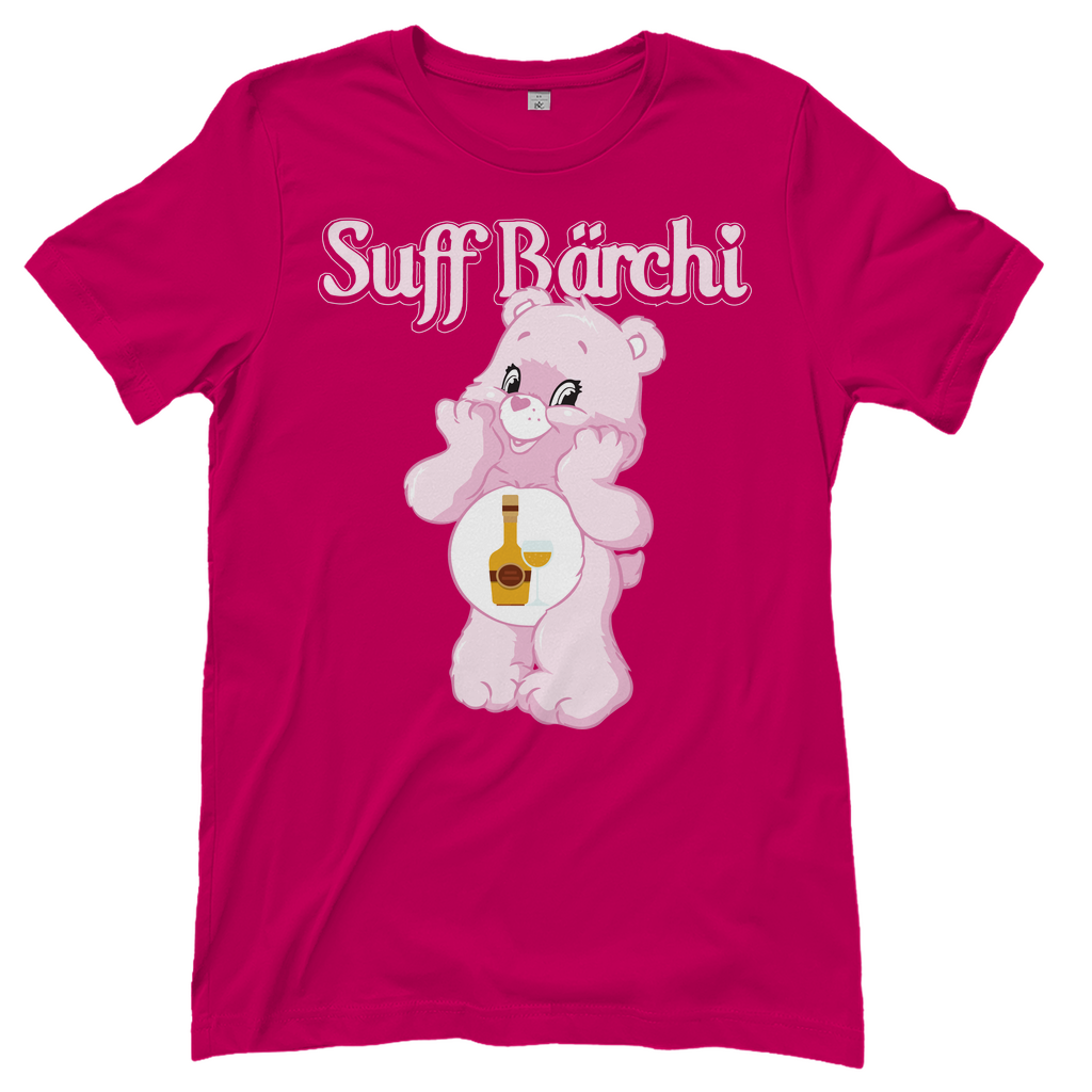 Rosa Suff Bärchi Glücksbärchi Damenshirt mit Glas