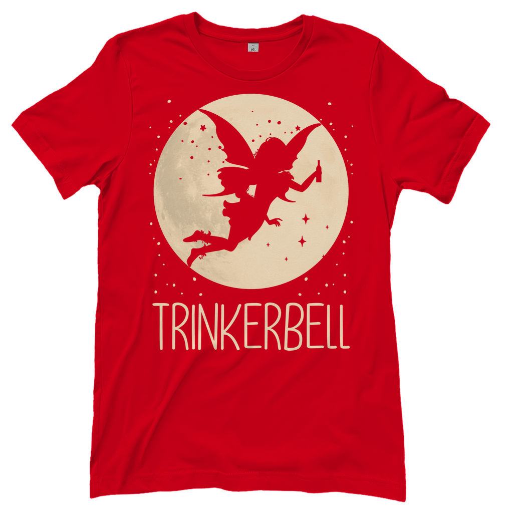 Rotes Damenshirt mit Trinkerbell Prinzessin Design