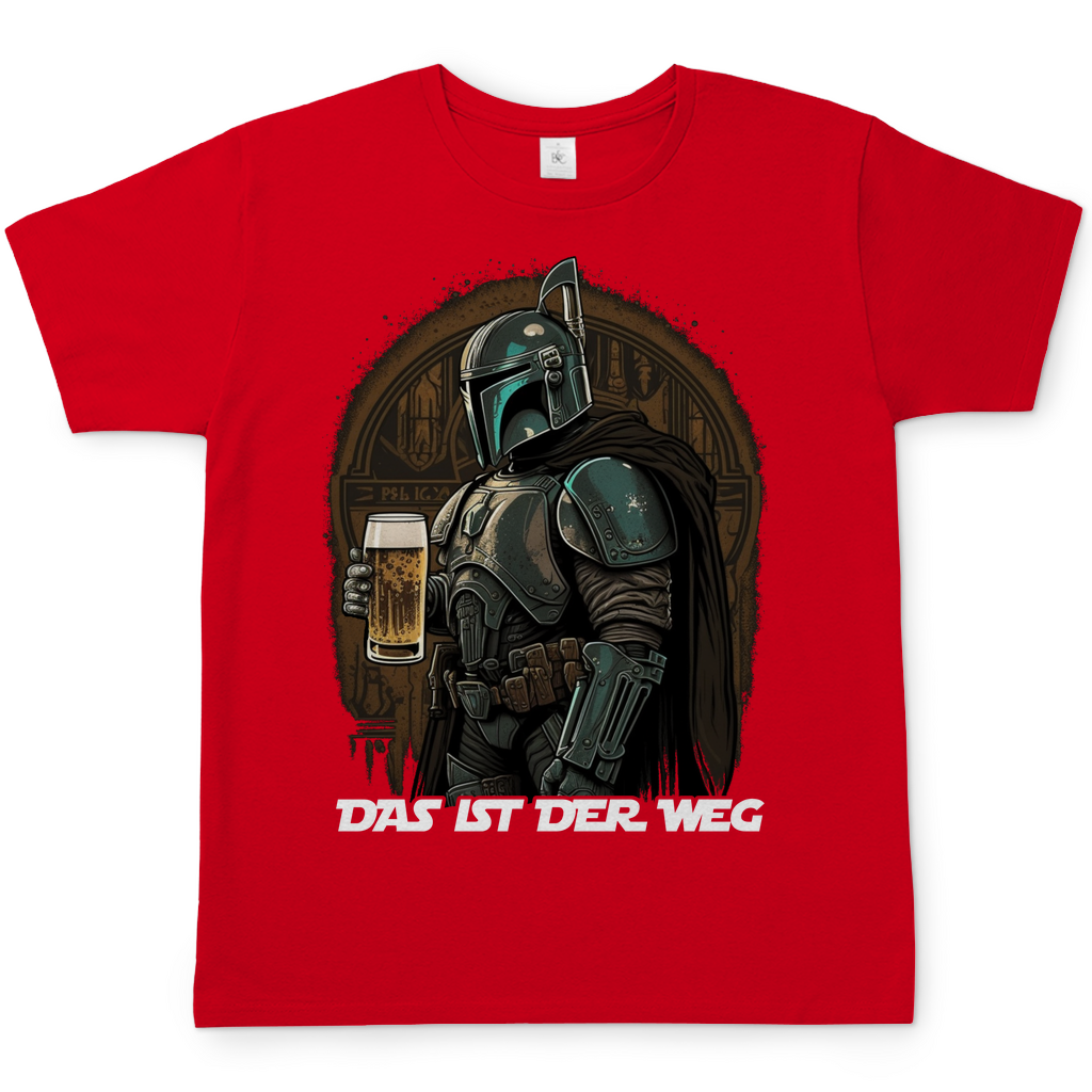 Rotes das ist der Weg Mandalorian Herren Shirt