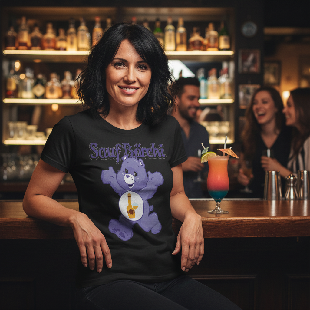 Sauf Bärchi - Glücksbärchi - Damen Premium Bio T-Shirt